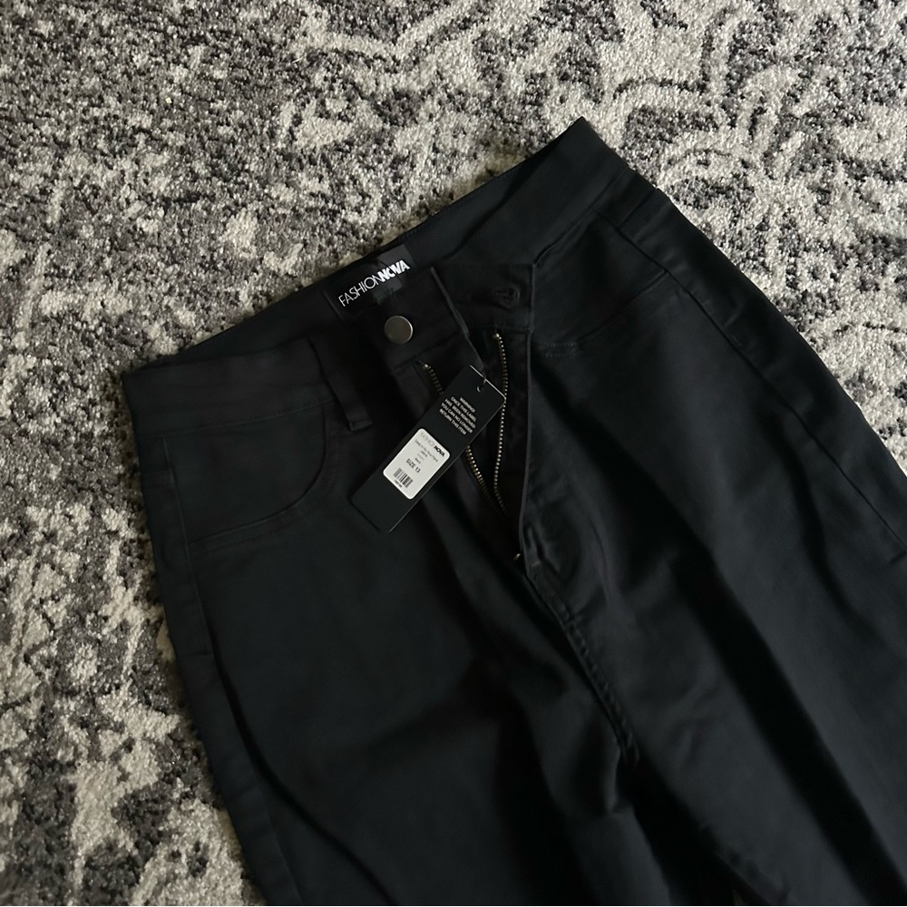 Black flare jeans